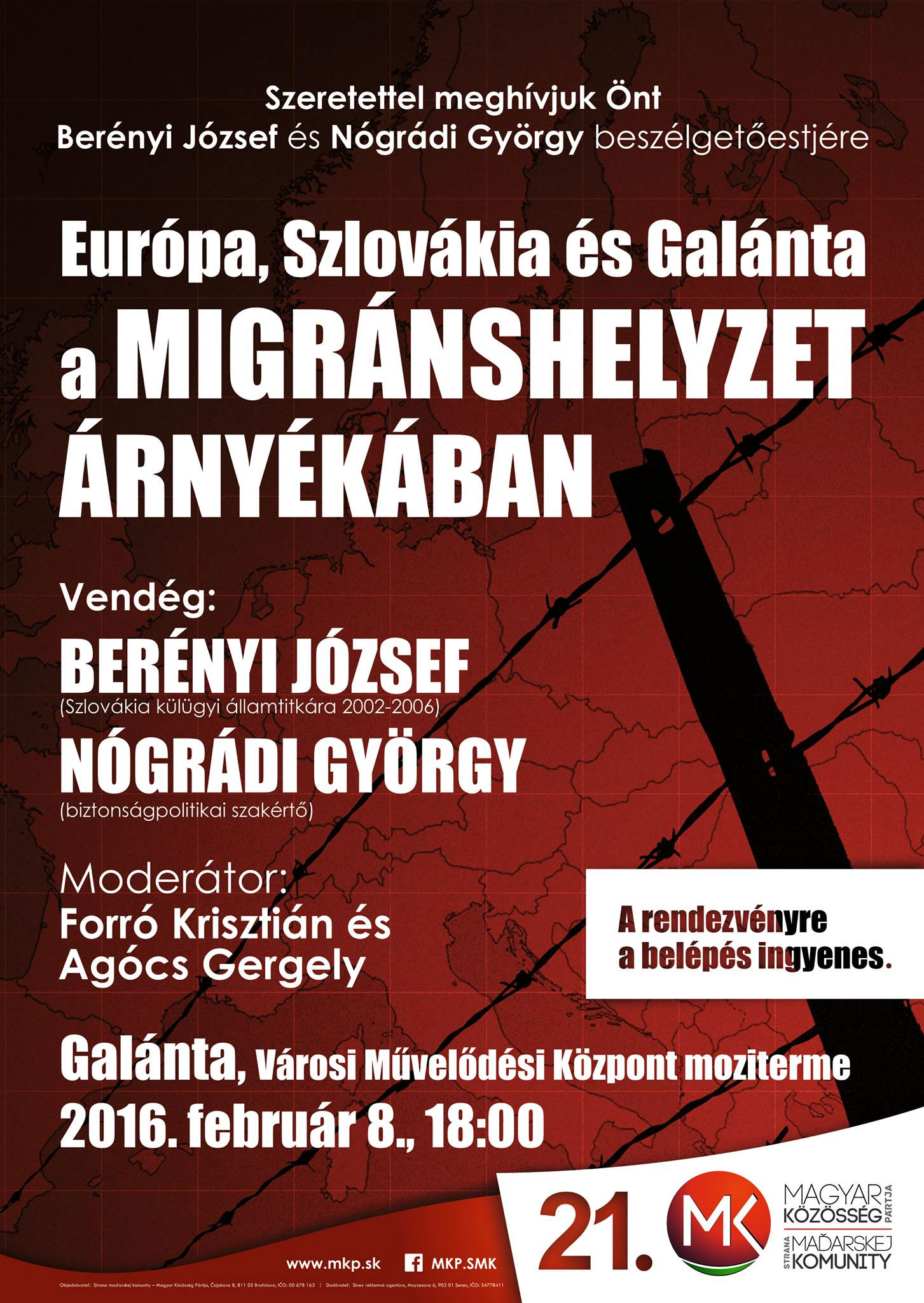 Európa, Szlovákia és Galánta a migránshelyzet árnyékában