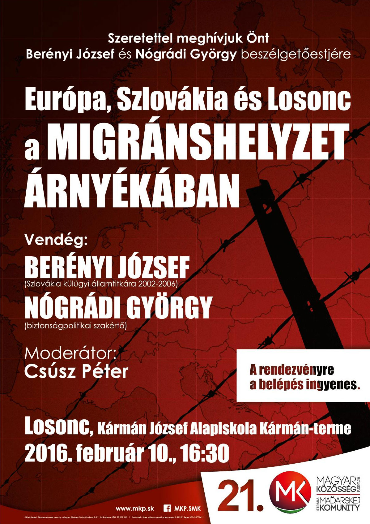 Európa, Szlovákia és Losonc a migránshelyzet árnyékában