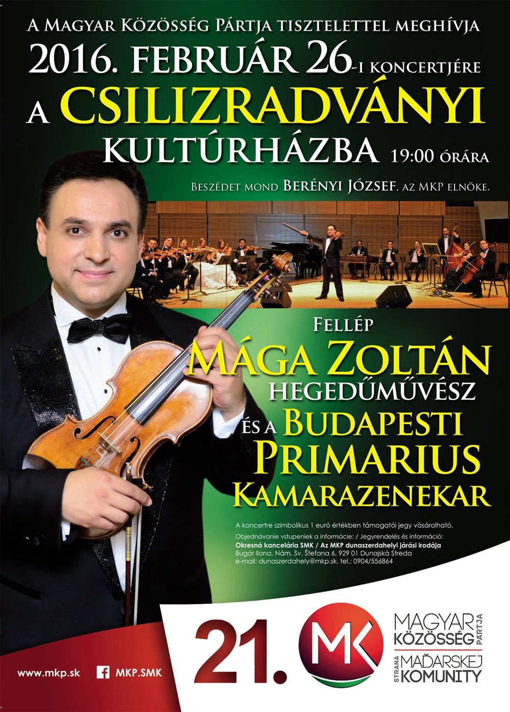 Mága Zoltán koncertje Csilizradványon