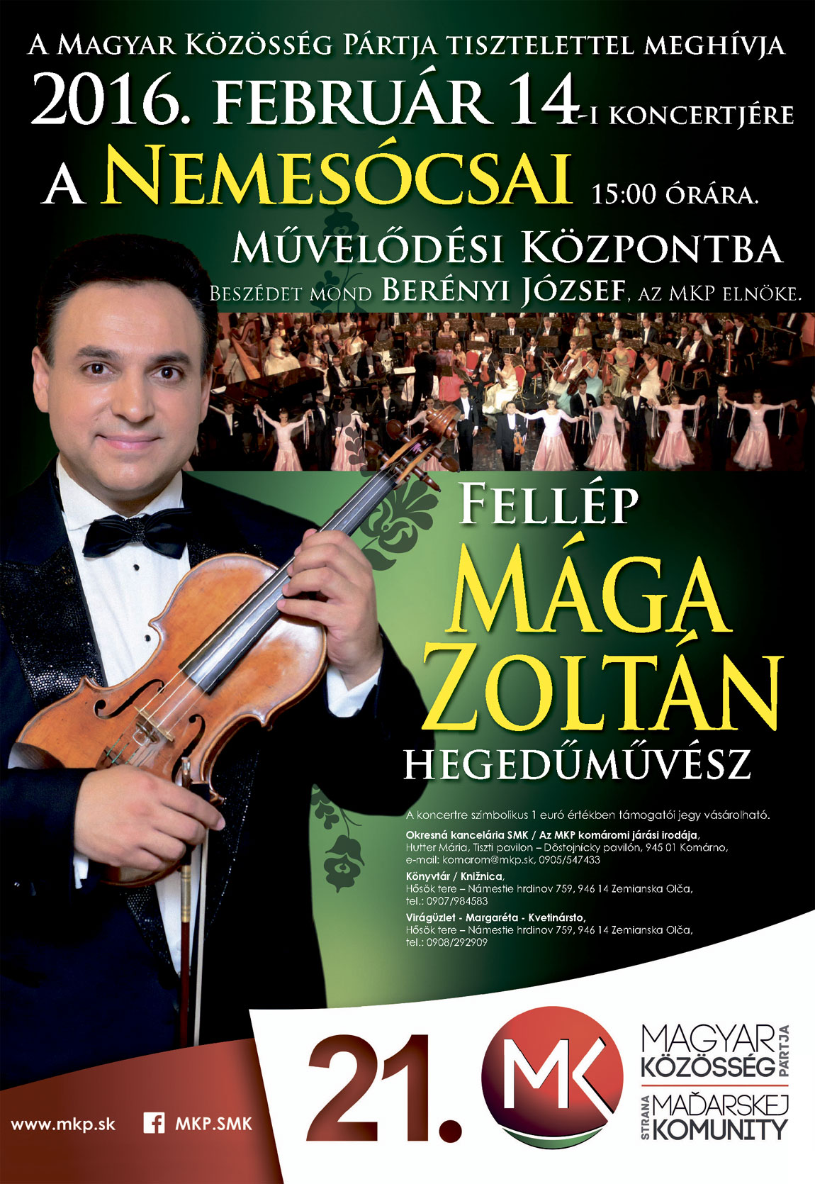Mága Zoltán koncertje Nemesócsán