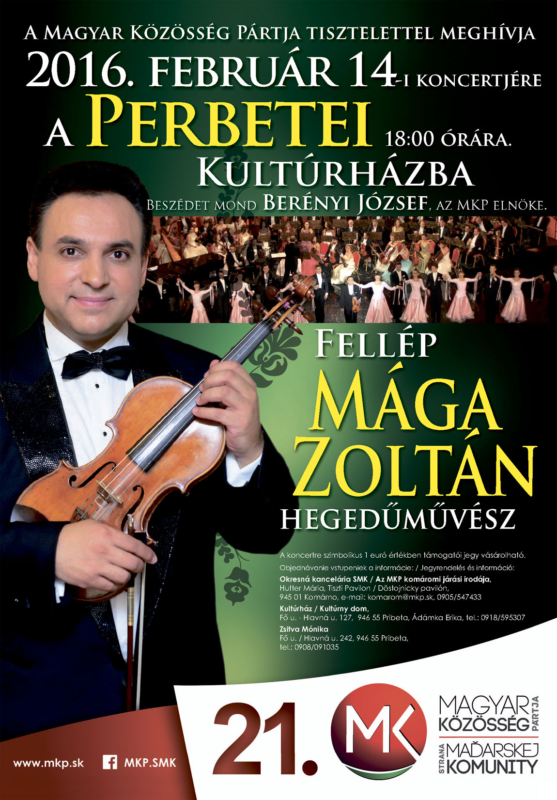 Mága Zoltán koncertje Perbetén
