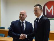 Szijjártó Péter külgazdasági és külügyminiszterrel az MKP pozsonyi székházában