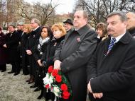 Március 15-én, a pozsonyi Petőfi-szobornál