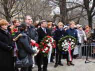 Március 15-én, a pozsonyi Petőfi-szobornál