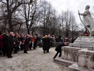 Március 15-én, a pozsonyi Petőfi-szobornál