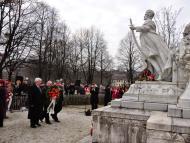 Március 15-én, a pozsonyi Petőfi-szobornál