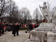 Március 15-én, a pozsonyi Petőfi-szobornál