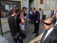 Szlovákia köztársasági elnöke a Komáromi járásban