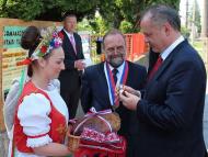 Szlovákia köztársasági elnöke a Komáromi járásban