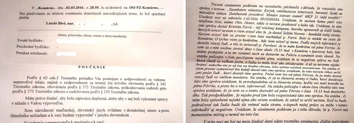 Lejárató kampány indult az MKP ellen. A párt feljelentést tett a rendőrségen