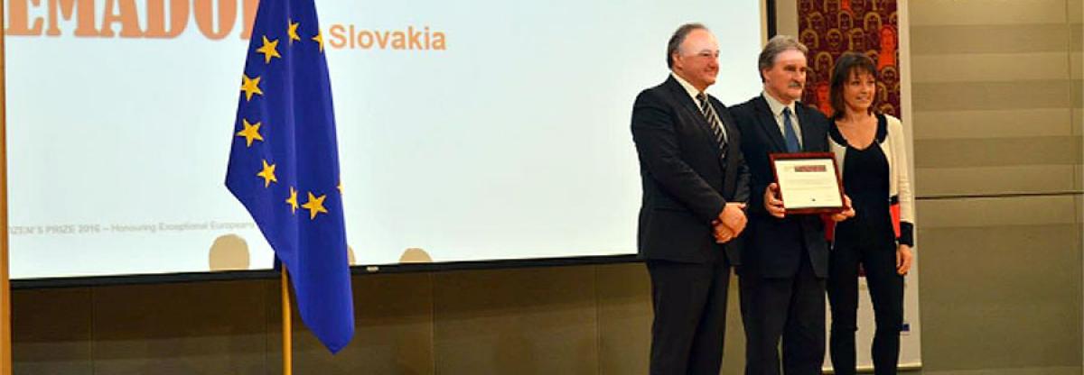 Major Balázs, Kozma Imre és a Csemadok az Európai Polgár-díj idei kitüntetettje